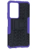 Пластиковый чехол Antishock для Xiaomi Poco F4 черно-фиолетовый