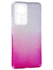 Силиконовый чехол Glitter Colors для Xiaomi 12 Pro градиент серебро-розовый