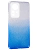Силиконовый чехол Glitter Colors для Xiaomi 12 Pro градиент серебро-голубой