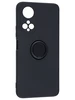 Силиконовый чехол Stocker edge для Huawei Honor X7 черный с кольцом