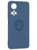 Силиконовый чехол Stocker edge для Huawei Honor X7 синий с кольцом