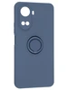 Силиконовый чехол Stocker edge для Huawei Nova 10 SE синий с кольцом