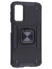 Пластиковый чехол Kickstand для Samsung Galaxy M23 черный с кольцом