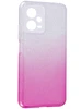 Силиконовый чехол Glitter Colors для Xiaomi Poco X5 / Redmi Note 12 5G градиент серебро-розовый