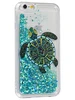 Силиконовый чехол Brilliant sand для iPhone 6, 6S Черепаха бирюзовое конфетти