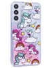 Силиконовый чехол Brilliant sand для Samsung Galaxy S22 Plus Единорожки (ультра розовые сердечки)