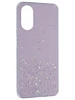 Силиконовый чехол Star для Oppo A17 розовый с блестками