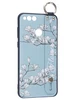 Силиконовый чехол Flower для Huawei Honor 7X Цветение магнолии (с ручкой) голубой