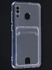 Силиконовый чехол Cardhold для Samsung Galaxy A30 / A20 прозрачный (с вырезом для карт)