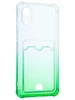 Силиконовый чехол Gradient color для Samsung Galaxy A03 Core зеленый (с вырезом под карту)