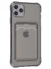 Силиконовый чехол Card Case для iPhone 11 Pro Max прозрачный черный