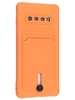 Силиконовый чехол Pocket для Samsung Galaxy S10+ G975 оранжевый