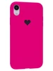 Силиконовый чехол Silicone Hearts для iPhone XR фуксия