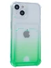 Силиконовый чехол Gradient color для iPhone 14 зеленый