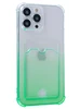 Силиконовый чехол Gradient color для iPhone 13 Pro Max зеленый
