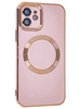 Силиконовый чехол Sheen для iPhone 12 пудра (для MagSafe)
