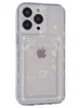 Силиконовый чехол White heart на iPhone 13 Pro с вырезом под карту
