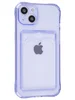 Силиконовый чехол Card Case для iPhone 13 сиреневый