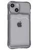 Силиконовый чехол Card Case для iPhone 13 mini прозрачный черный