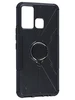 Пластиковый чехол Shockproof для Infinix Hot 12 Play NFC черный с кольцом