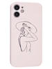 Силиконовый чехол Soft edge для iPhone 12 Mini силуэт дамы