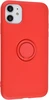Силиконовый чехол Stocker для iPhone 11 красный с кольцом