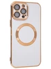 Силиконовый чехол Sheen для iPhone 13 Pro Max белый (для MagSafe)