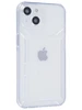 Силиконовый чехол Angular card для iPhone 14 прозрачный (вырез под карту)