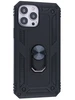 Пластиковый чехол Magnetic shock для iPhone 13 Pro Max черный с кольцом