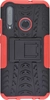 Пластиковый чехол Antishock для Huawei Honor 10i черно-красный