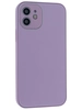Силиконовый чехол Glass для iPhone 12 светло-лиловый
