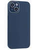 Силиконовый чехол Glass для iPhone 14 синий