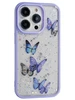 Силиконовый чехол Butterfly для iPhone 14 Pro сиреневый