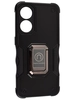 Пластиковый чехол Full protection для Oppo Reno 8T черный с подставкой и магнитным держателем