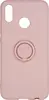 Силиконовый чехол Stocker для Huawei P20 Lite розовый с кольцом