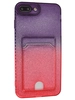 Силиконовый чехол Tinsel для iPhone 7 Plus, 8 Plus красно-сиреневый (вырез под карту)