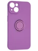 Силиконовый чехол Stocker edge для iPhone 14 розовато-лиловый с кольцом