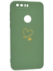 Силиконовый чехол Picture для Huawei Honor 8 Сердце зеленый