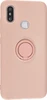 Силиконовый чехол Stocker для Xiaomi Mi 8 розовый с кольцом