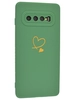 Силиконовый чехол Picture для Samsung Galaxy S10+ G975 Сердце зеленый