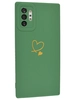 Силиконовый чехол Picture для Samsung Galaxy Note 10+ Сердце зеленый