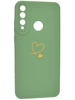 Силиконовый чехол Picture для Huawei Y6p Сердце зеленый