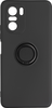 Силиконовый чехол Stocker edge для Xiaomi Poco F3 / Mi 11i черный с кольцом