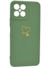 Силиконовый чехол Picture для Huawei Honor X8 4G Сердце зеленый
