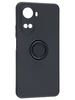 Силиконовый чехол Stocker edge для Huawei Nova 10 SE черный с кольцом