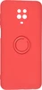 Силиконовый чехол Stocker Plus для Xiaomi Redmi Note 9S / Note 9 Pro (Max) красный с кольцом