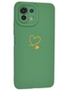 Силиконовый чехол Picture для Xiaomi Mi 11 Lite / Xiaomi 11 Lite 5G NE Сердце зеленый