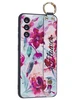 Силиконовый чехол Flower для Samsung Galaxy S21 5G Акварельные цветы (с ручкой)