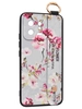 Силиконовый чехол Flower для Xiaomi 13 Весенние цветы (с ручкой) белый