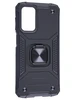 Пластиковый чехол Kickstand для Samsung Galaxy A23 4G черный с кольцом
